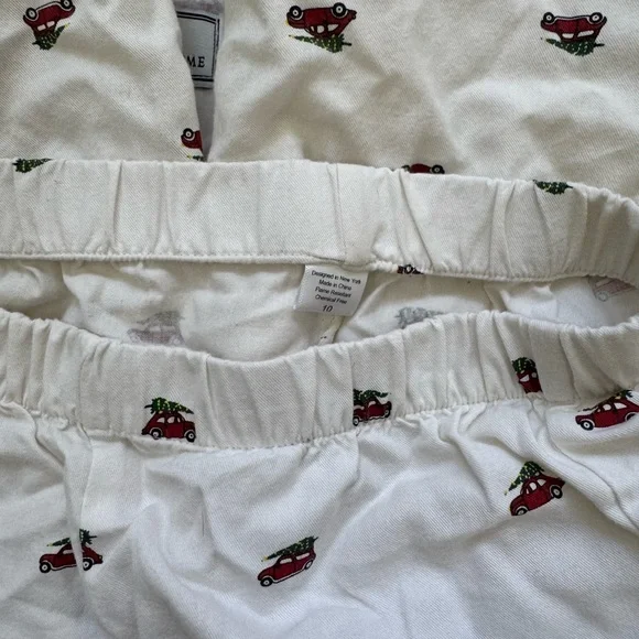 Petite Plume Kids Pajamas size 10 with Red Trim - Picture 5 of 5